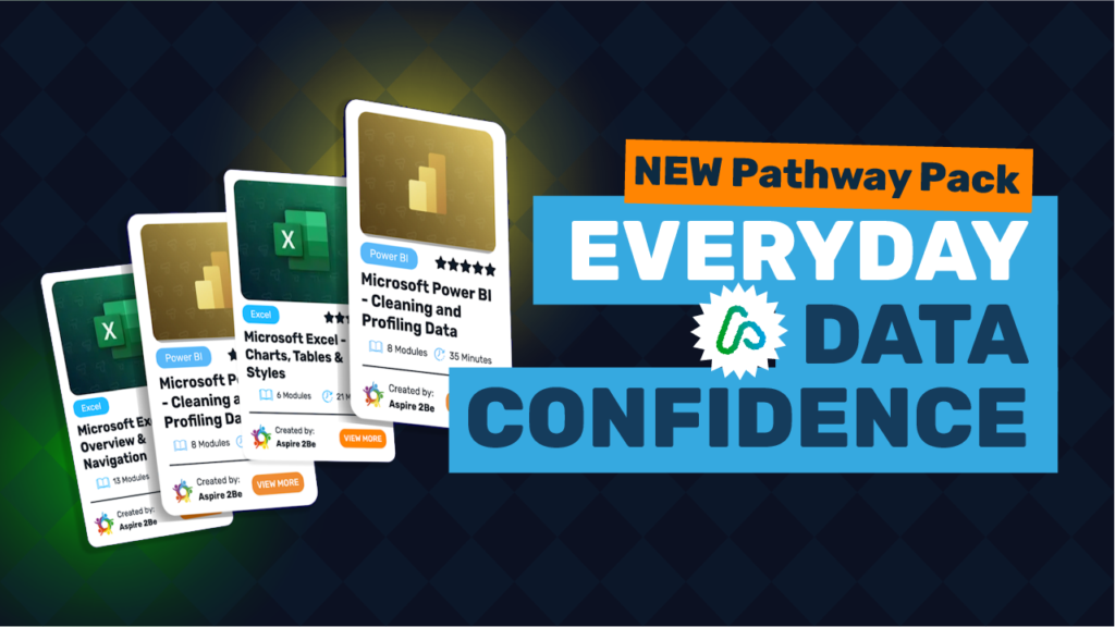 Everyday Data Confidence hero with Aspire360 pathway pack cards
