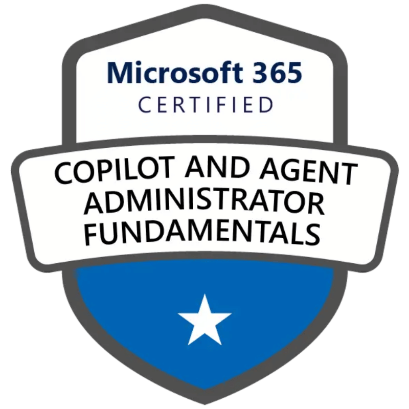 Microsoft Certified Copilot and Agent Administration Logo